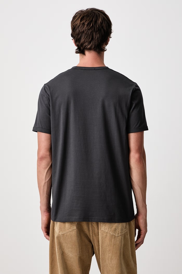 Fred Perry T-shirt męski bawełniany M3519.61C szary AW26