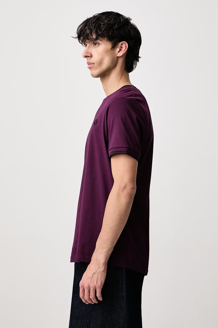 T-shirt męski bawełniany Fred Perry M1588V.84C fioletowy