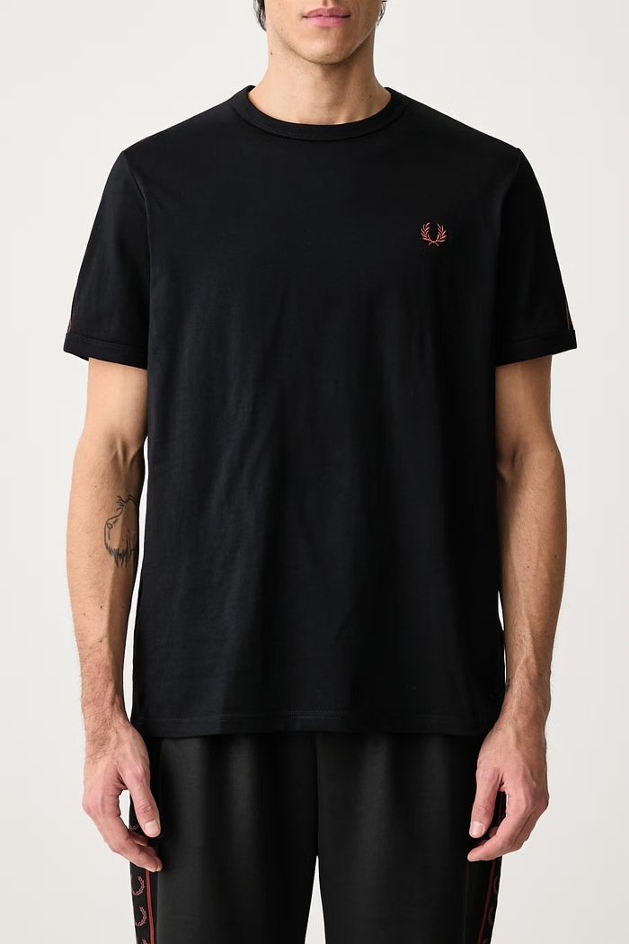 T-shirt męski bawełniany Fred Perry czarny M4613.50C