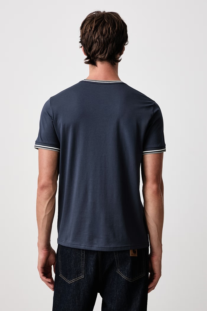 Odzież Fred Perry T-shirt męski bawełniany M1588V.72C granatowy