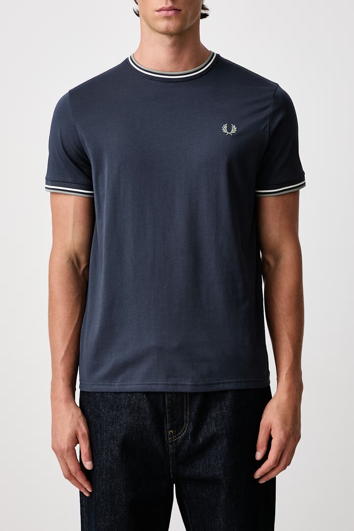 T-shirt męski bawełniany Fred Perry granatowy M1588V.72C