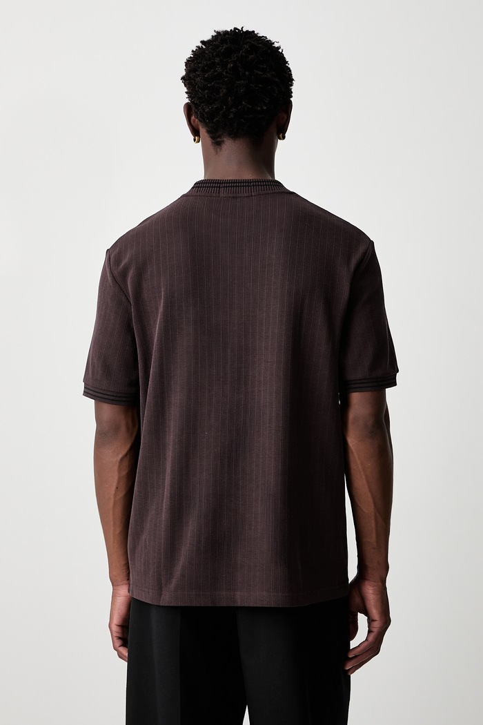 Odzież Fred Perry T-shirt męski bawełniany M8679.33C brązowy