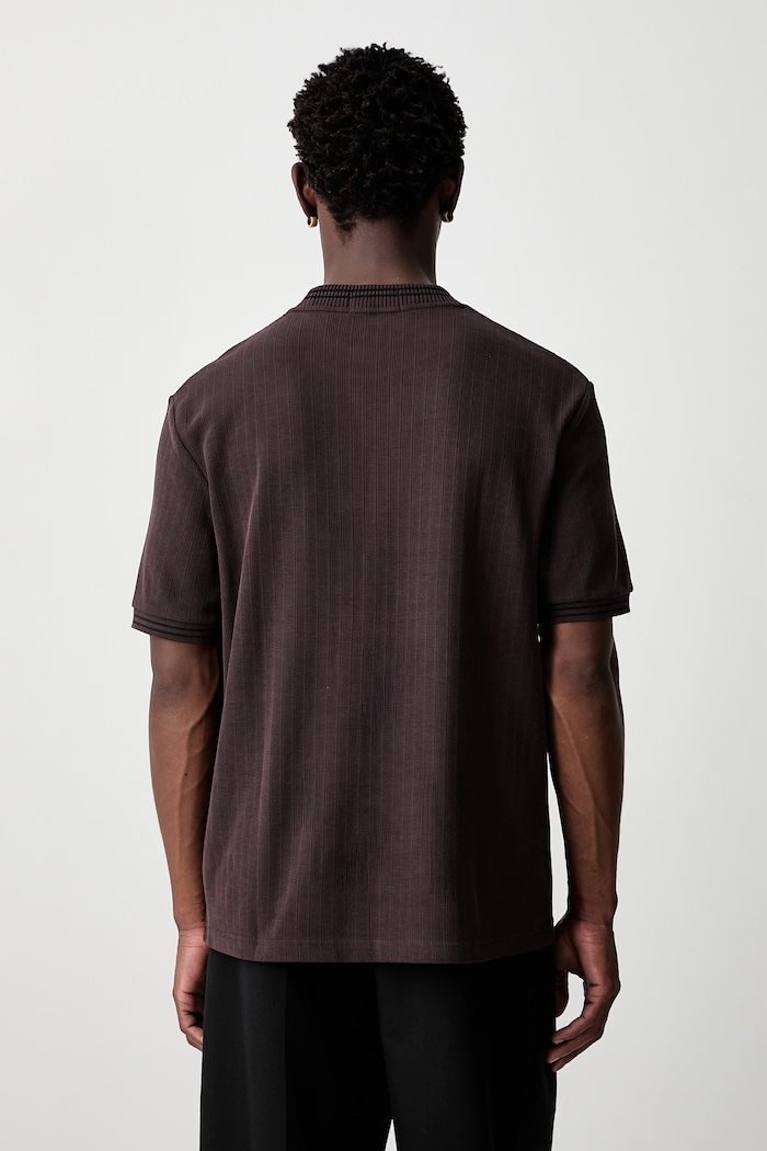 Odzież Fred Perry T-shirt bawełniany męski M8679.33C brązowy