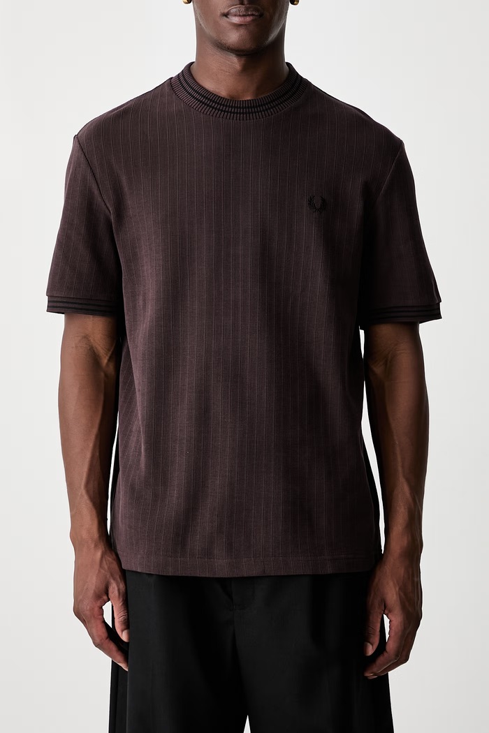 Fred Perry T-shirt męski bawełniany M8679.33C brązowy