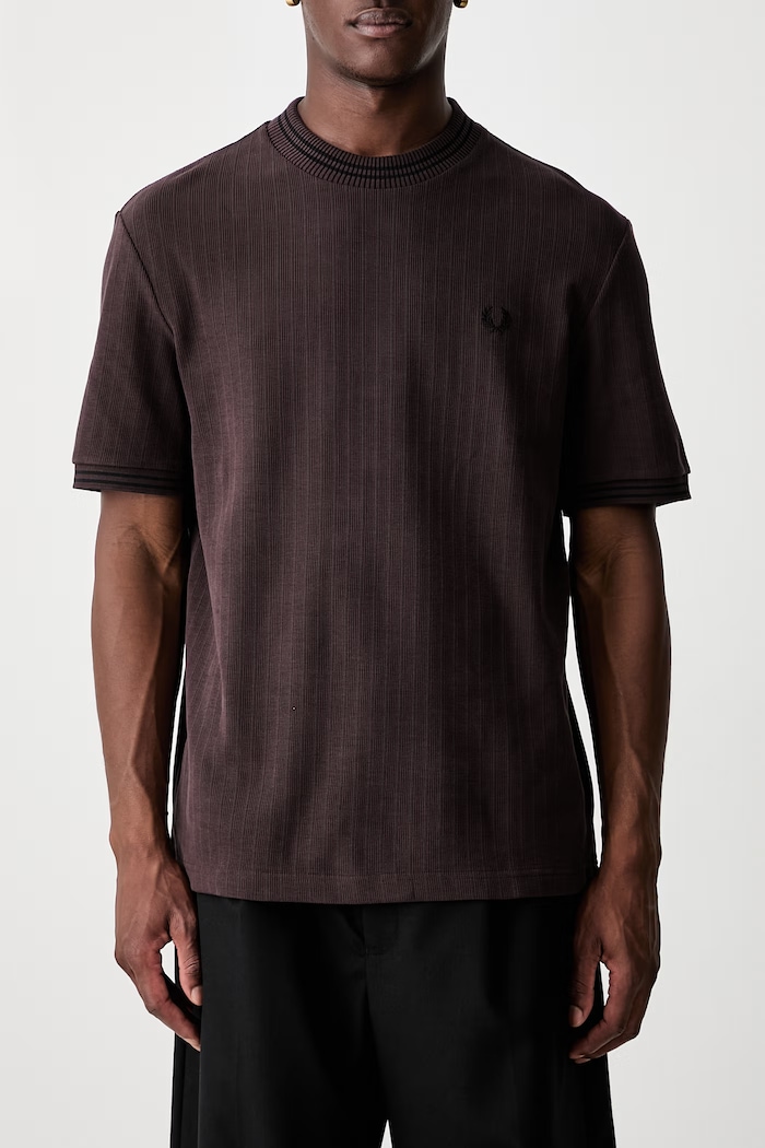 Fred Perry T-shirt bawełniany męski M8679.33C brązowy