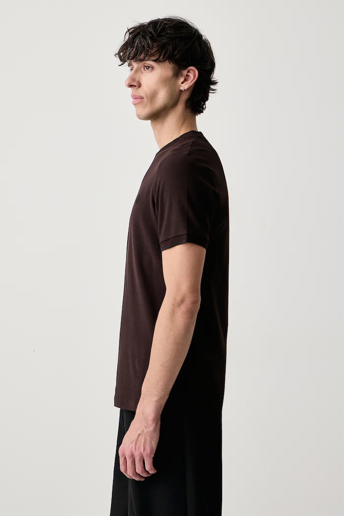 T-shirt basic męski bawełniany Fred Perry M2397.33C brązowy