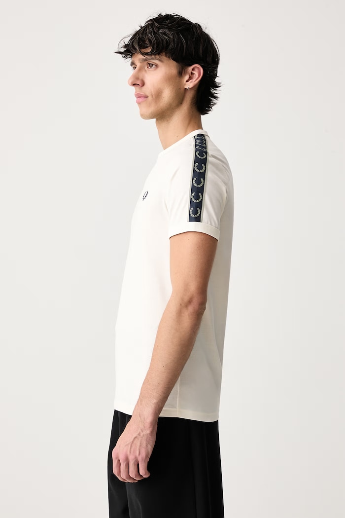 T-shirt męski bawełniany Fred Perry M4613.30B beżowy