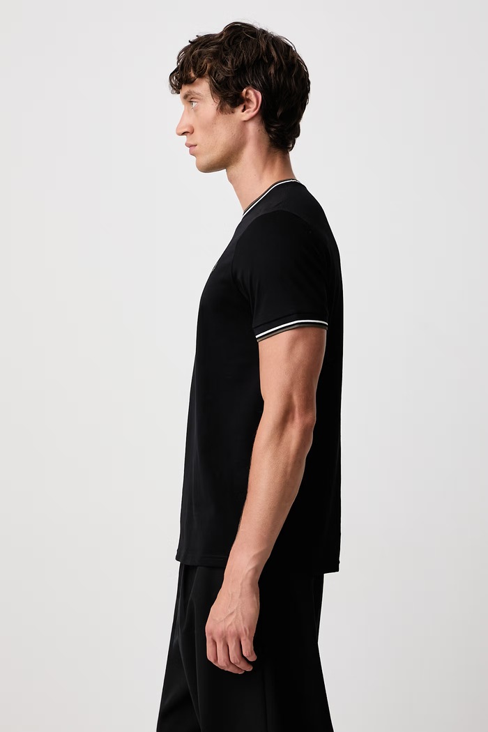 T-shirt męski bawełniany Fred Perry M1588V.W54 czarny