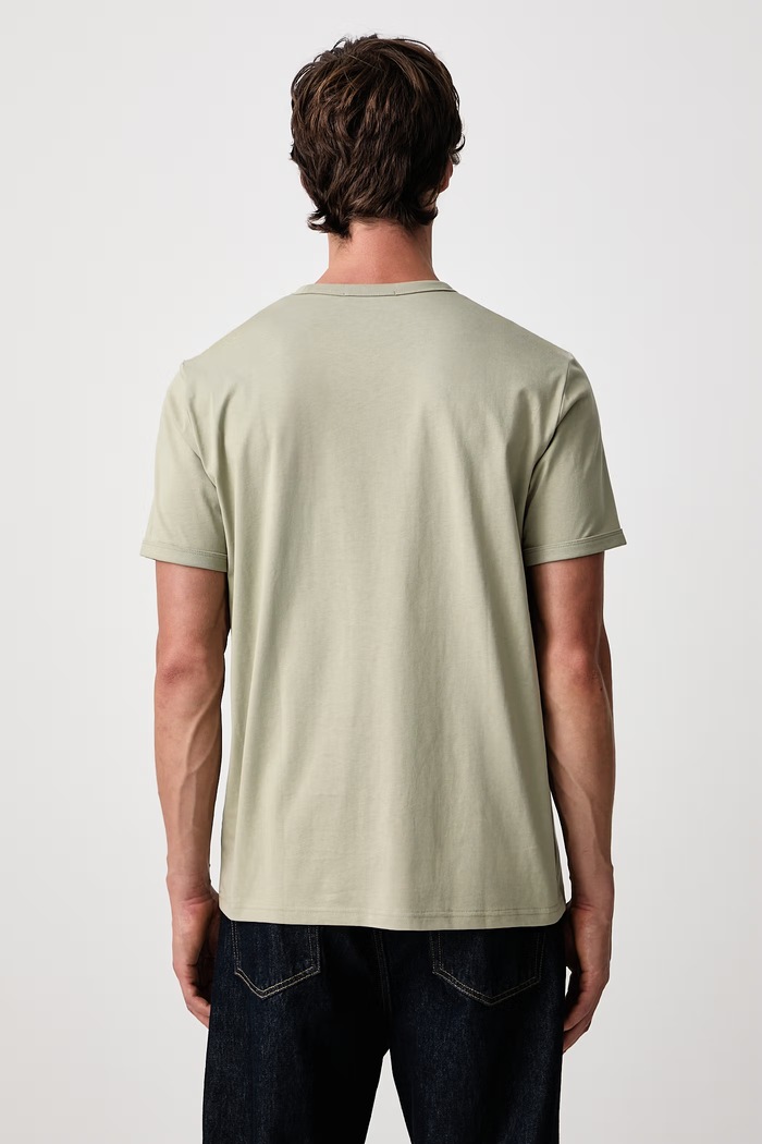 Odzież Fred Perry T-shirt męski bawełniany M3519.R89 zielony