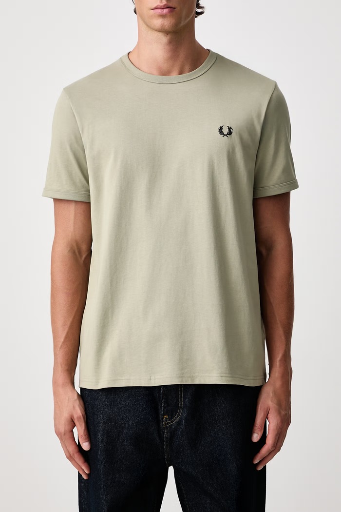 T-shirt męski bawełniany Fred Perry zielony M3519.R89