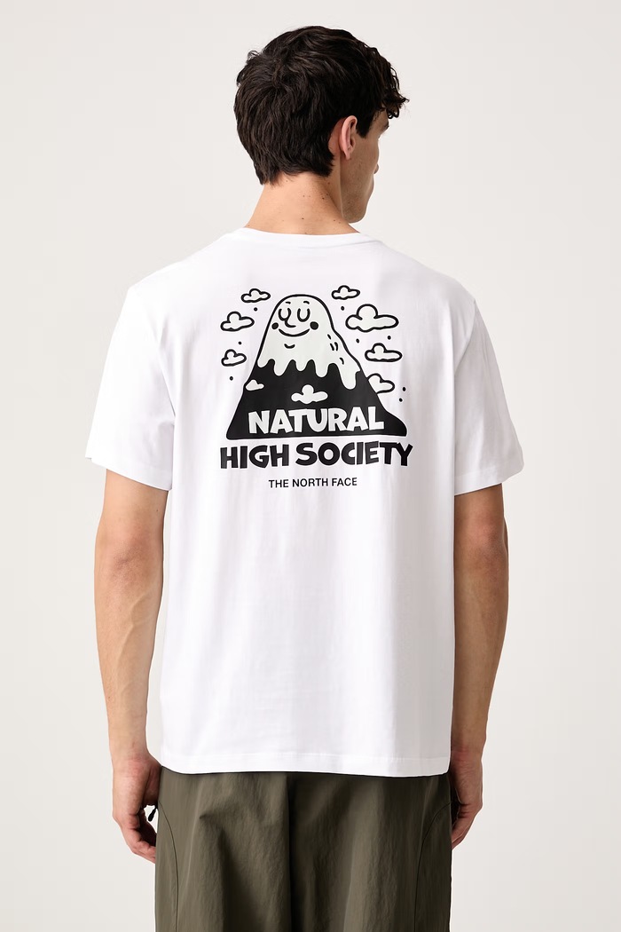 The North Face T-shirt ανδρικό βαμβακερό Natural Relaxed λευκό NF0A8JPQFN41