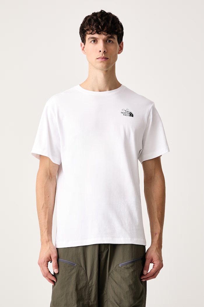 Ρούχα The North Face T-shirt ανδρικό βαμβακερό Natural Relaxed NF0A8JPQFN41 λευκό