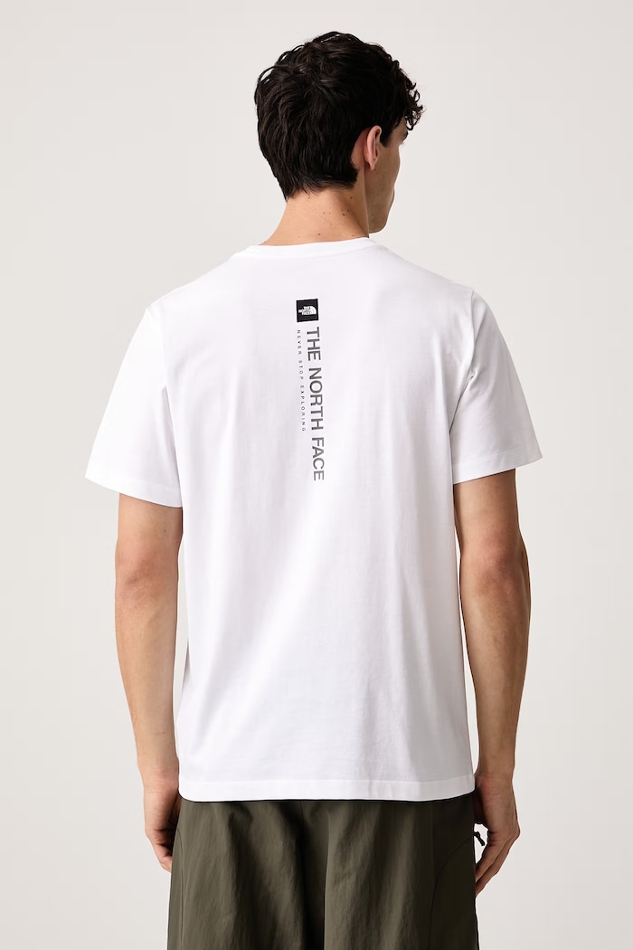 Ρούχα The North Face T-shirt ανδρικό με βαμβάκι Vertical Regular NF0A8JPPFN41 λευκό