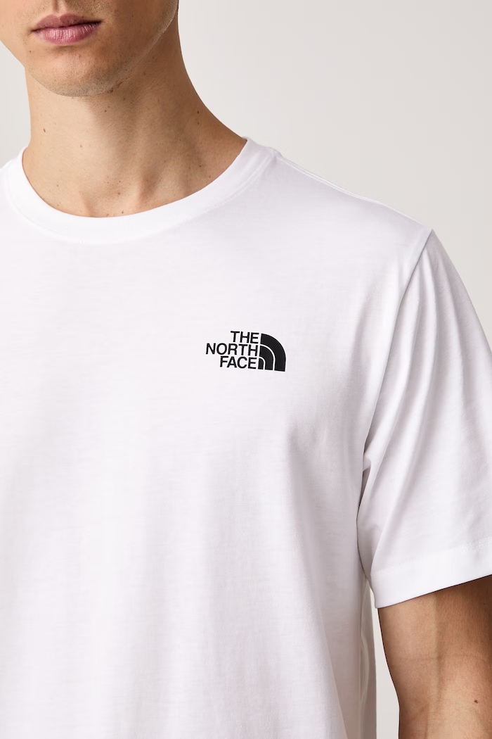 T-shirt ανδρικό με βαμβάκι Vertical Regular The North Face NF0A8JPPFN41 λευκό