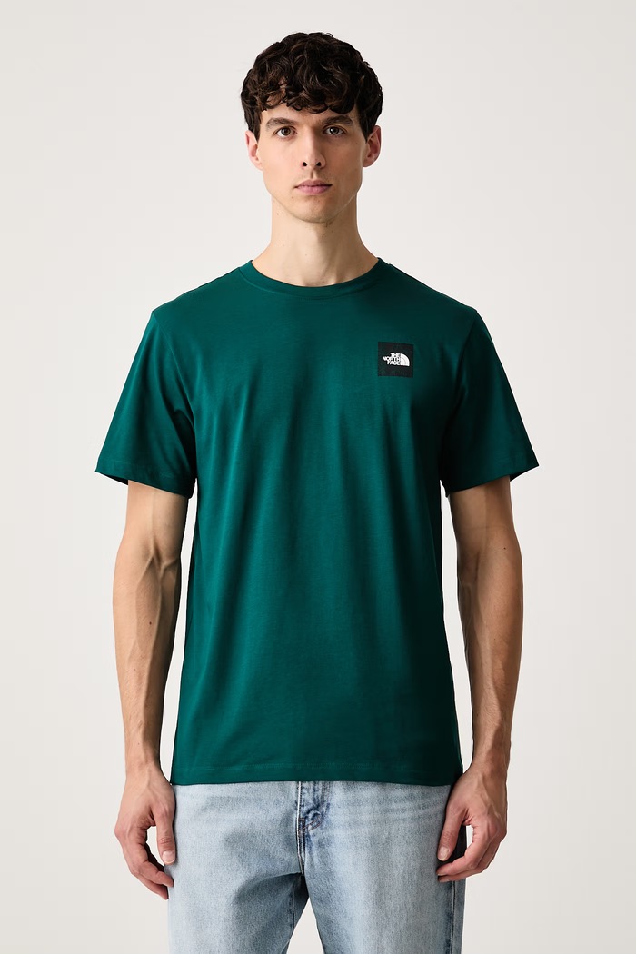 Odzież The North Face T-shirt męski z bawełną Monte NF0A8JAVN4J1 zielony