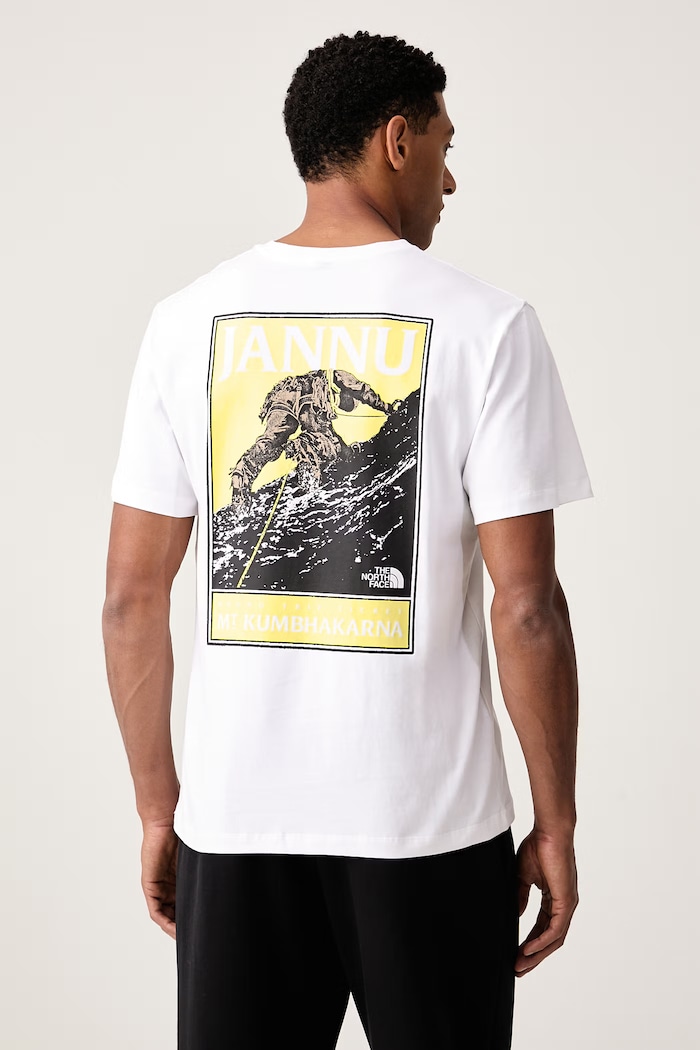 Odzież The North Face T-shirt męski bawełniany Expedition Jannu NF0A8H5YFN41 biały