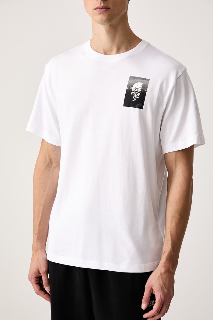 T-shirt ανδρικό βαμβακερό Collage Relaxed The North Face NF0A8H5KFN41 λευκό