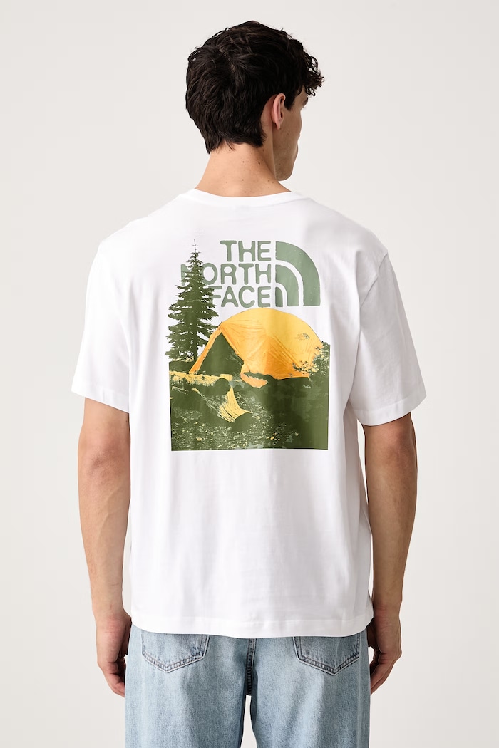 The North Face T-shirt ανδρικό βαμβακερό Pitch a tent Relaxed λευκό NF0A8H59FN41