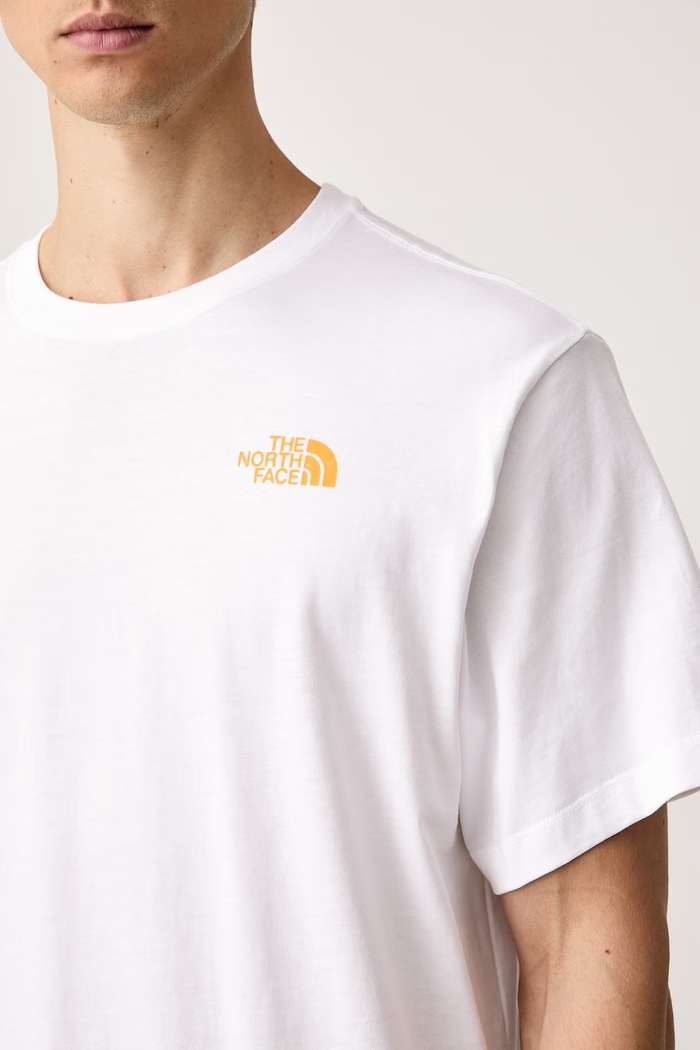 T-shirt ανδρικό βαμβακερό Pitch a tent Relaxed The North Face NF0A8H59FN41 λευκό