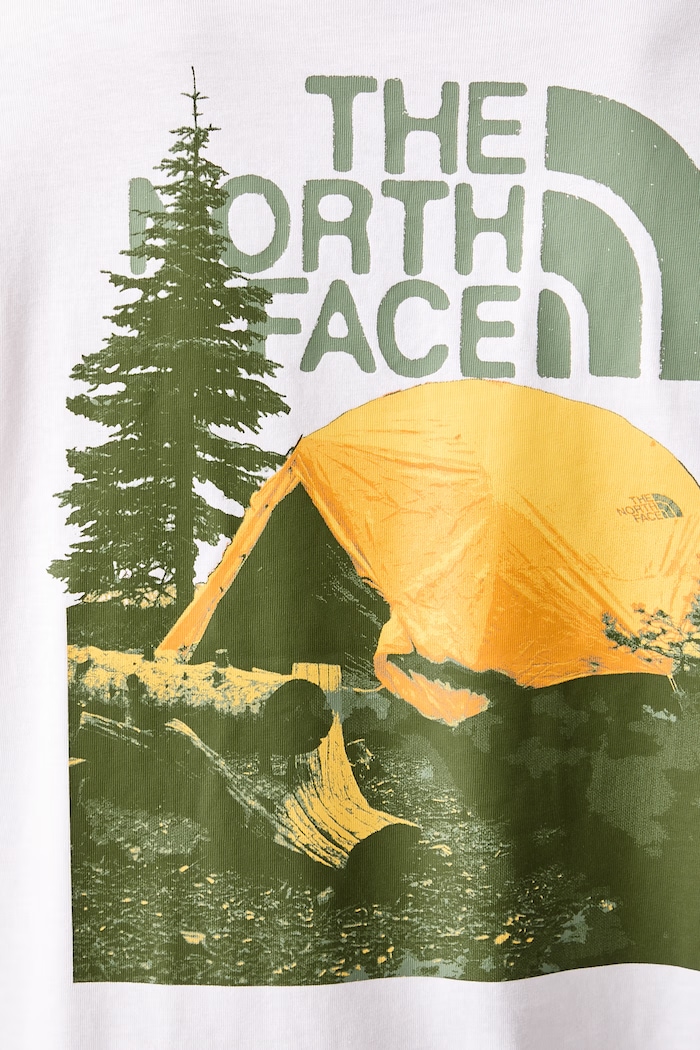 T-shirt ανδρικό βαμβακερό Pitch a tent Relaxed The North Face λευκό NF0A8H59FN41