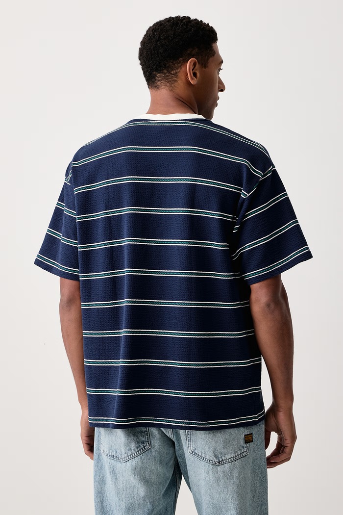 Ruházat adidas Originals Férfi póló pamut elasztánnal Resort KW8248 sötétkék