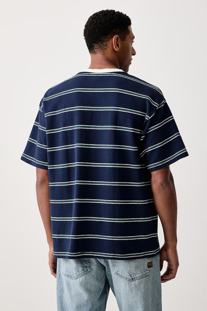 Ruházat adidas Originals Férfi póló pamut elasztánnal Resort KW8248 sötétkék