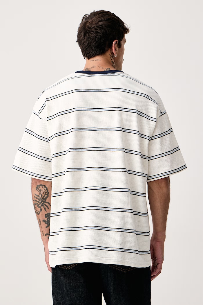 Odzież adidas Originals T-shirt męski bawełniany z elastanem Resort KW8247 beżowy