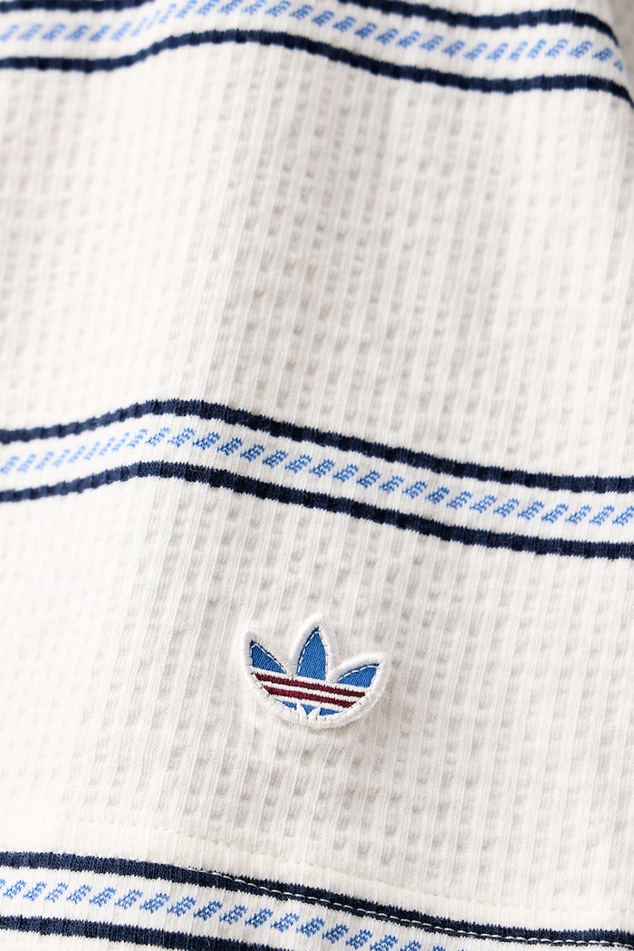 T-shirt męski bawełniany z elastanem Resort adidas Originals beżowy KW8247