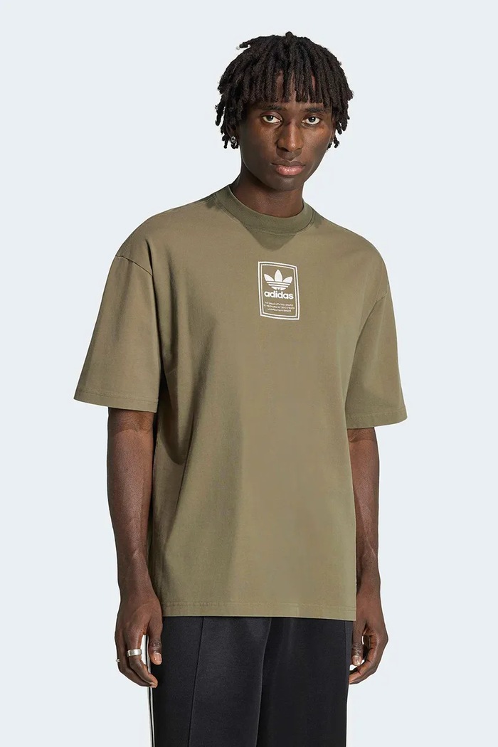 adidas Originals Tričko pánske bavlnené Elevated GFX zelená KW4406
