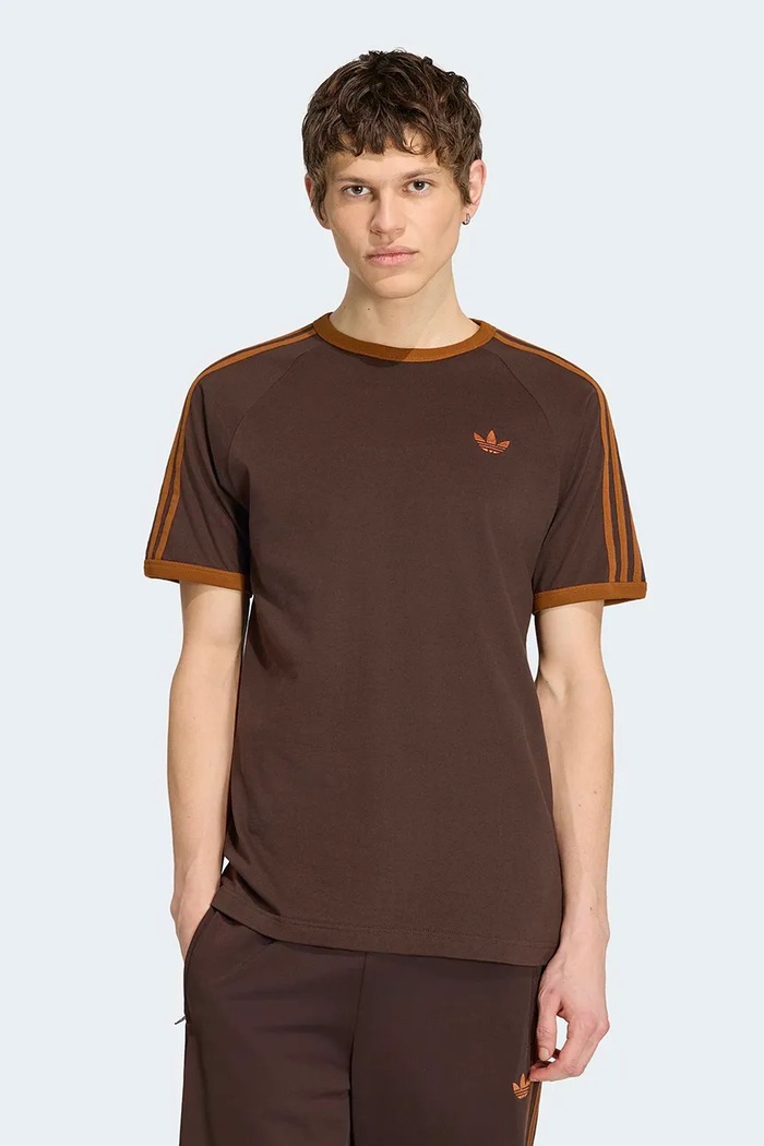adidas Originals Tričko pánske bavlnené hnedá KT5054