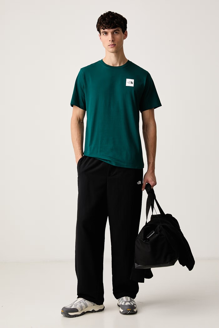 The North Face T-shirt męski z bawełną Evolution NF0A8G9CN4J1 zielony AW26
