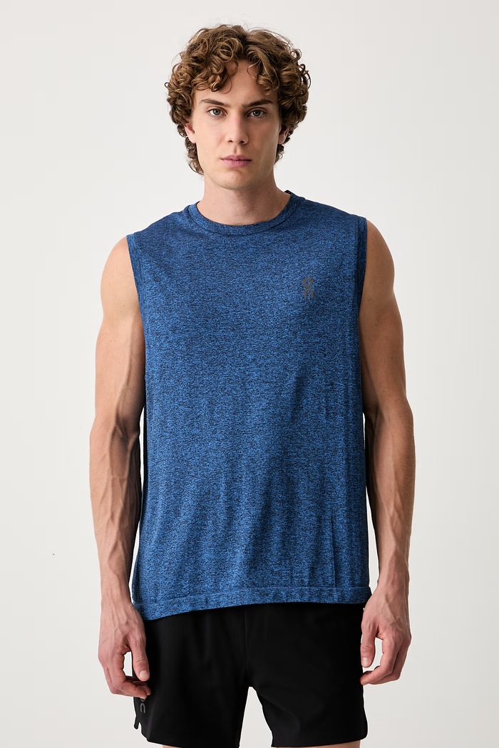 On T-shirt treningowy męski niebieski 1MG30535503