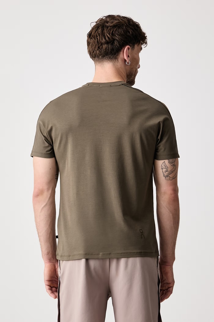 On T-shirt treningowy męski z bawełną Focus-T 1MF10244966 zielony AW26
