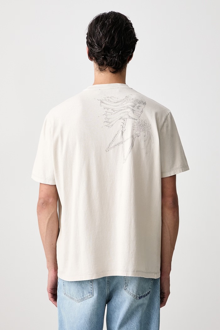 Odzież Our Legacy T-shirt bawełniany męski M4266BE beżowy