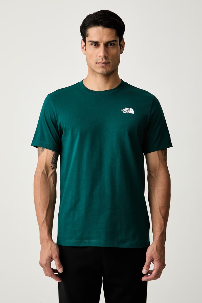 Odzież The North Face T-shirt męski z bawełną EVOLUTION NF0A8B6KN4J1 zielony