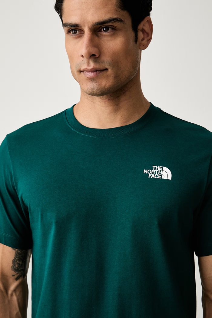 The North Face T-shirt męski z bawełną EVOLUTION zielony NF0A8B6KN4J1