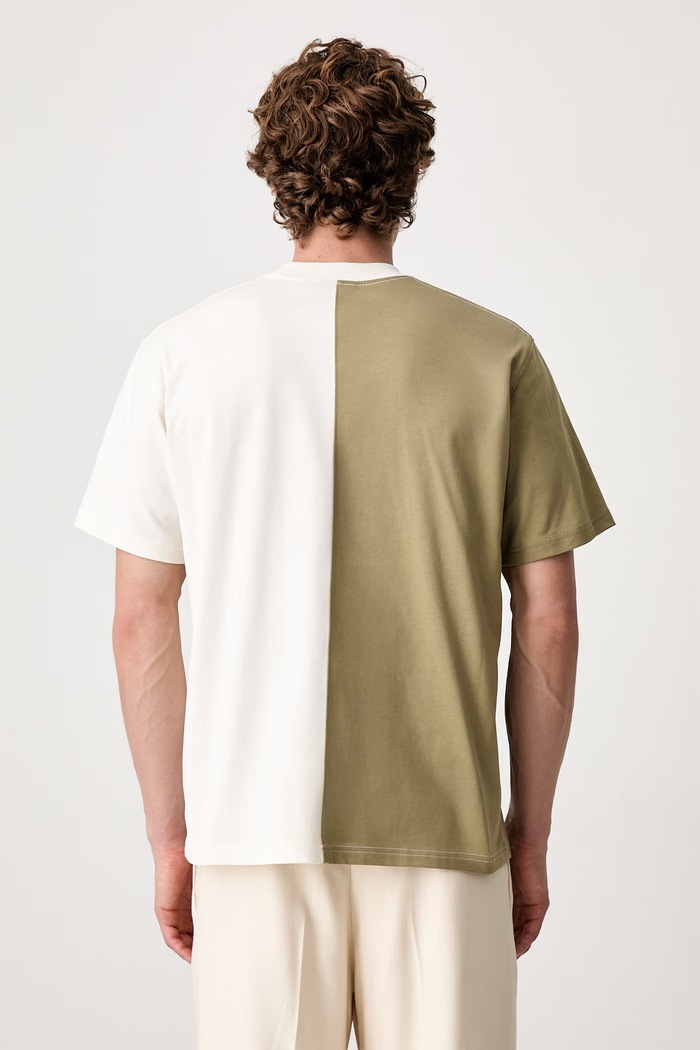 Odzież Barbour Mash Up T-shirt bawełniany męski MTS1694WH32 beżowy