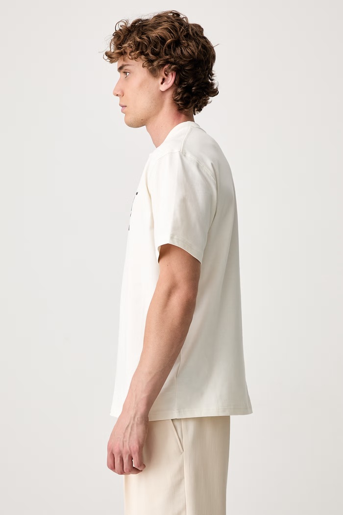 Barbour Mash Up T-shirt bawełniany męski beżowy MTS1694WH32