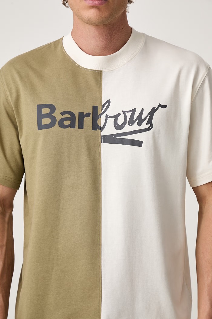 Barbour Mash Up T-shirt bawełniany męski MTS1694WH32