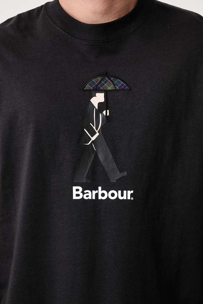Barbour T-shirt bawełniany męski MTS1692BK31