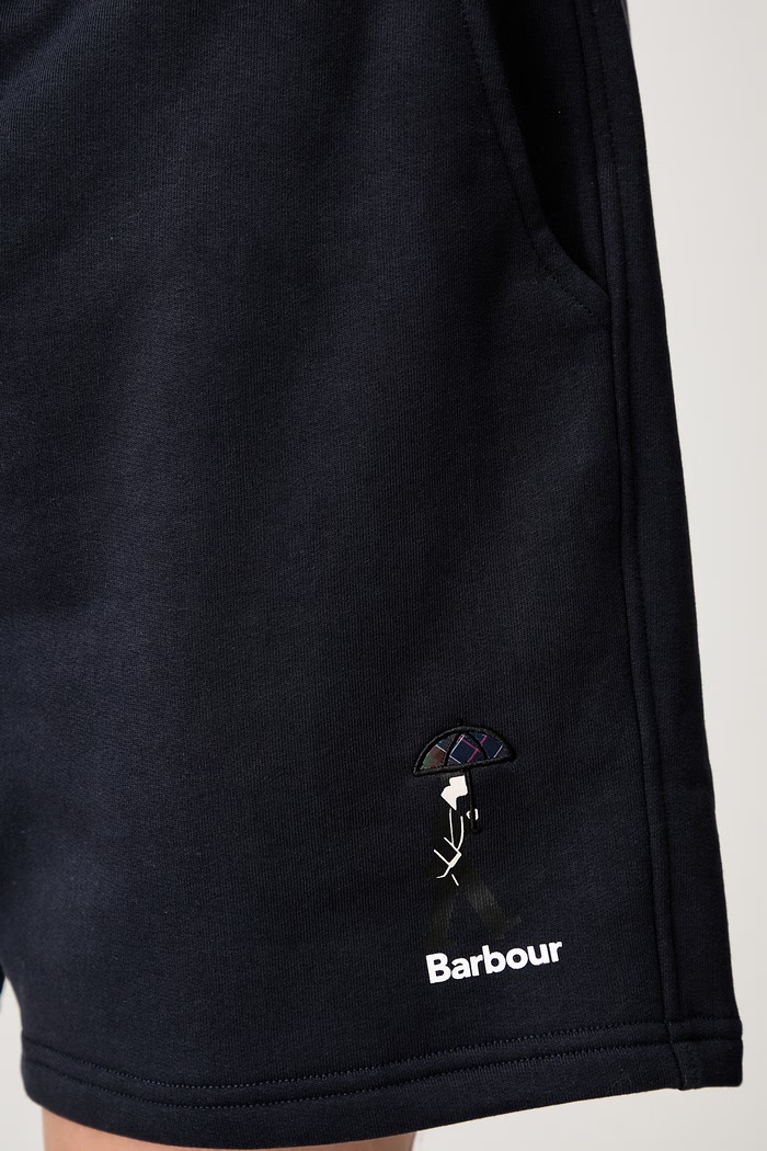 Barbour szorty dresowe bawełniane męskie granatowy MST0095NY91