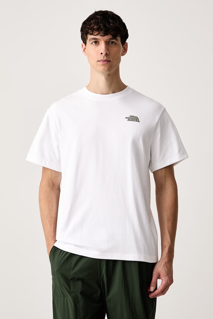Ρούχα The North Face T-shirt ανδρικό βαμβακερό Relaxed NF0A8JBEFN41 λευκό
