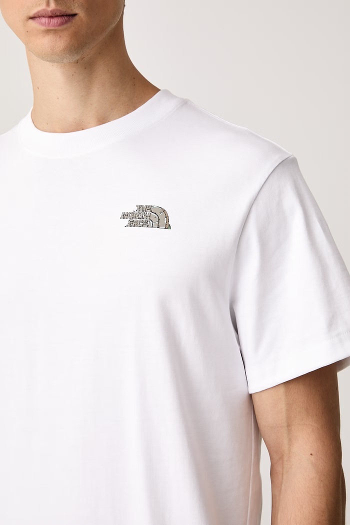 T-shirt ανδρικό βαμβακερό Relaxed The North Face NF0A8JBEFN41 λευκό