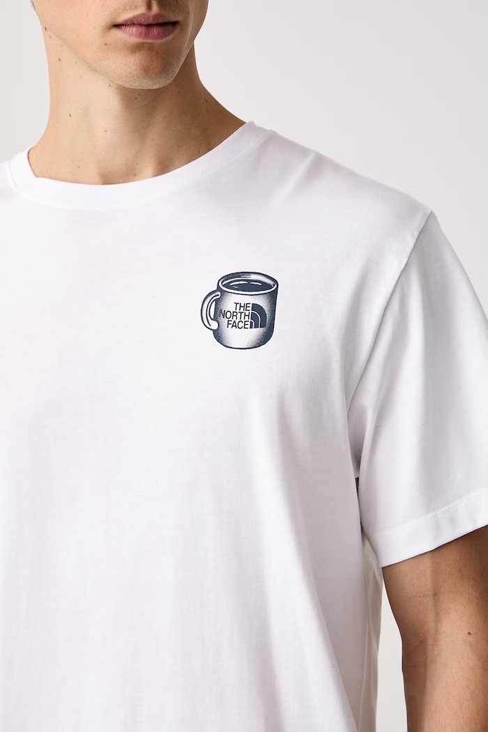 T-shirt ανδρικό βαμβακερό Basecamp The North Face NF0A8JAAYBO1 λευκό
