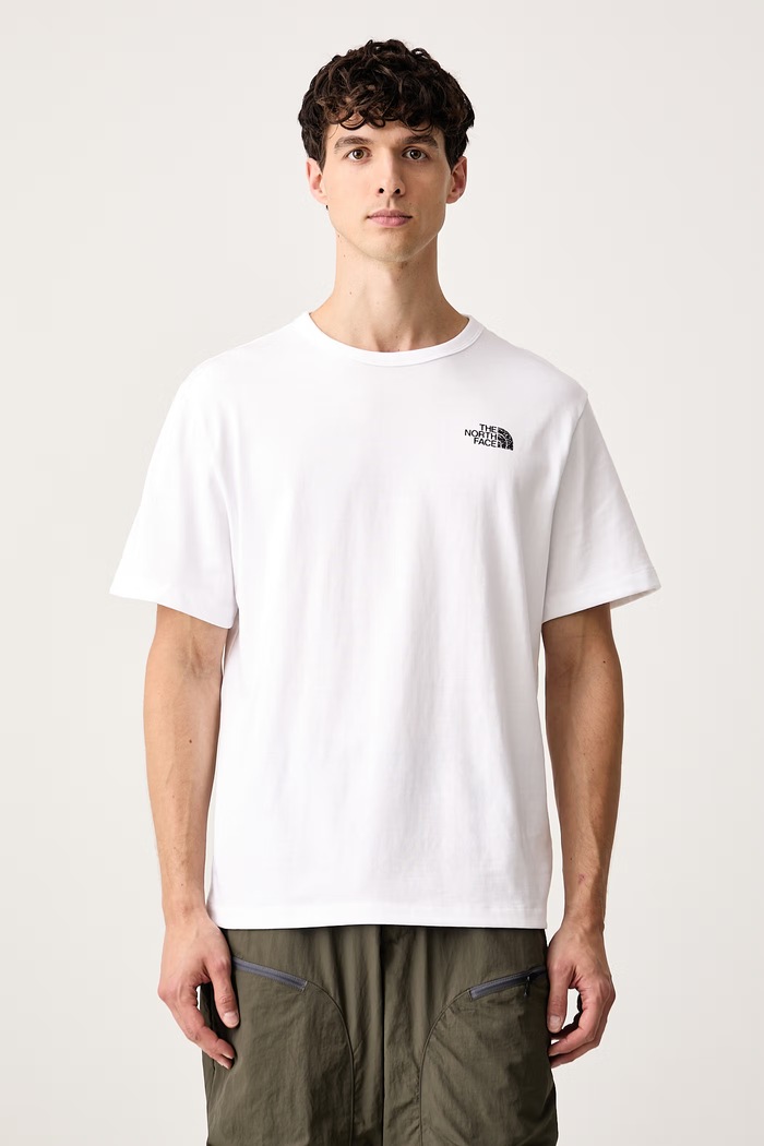 Ρούχα The North Face T-shirt ανδρικό βαμβακερό Relaxed NF0A8JA8FN41 λευκό