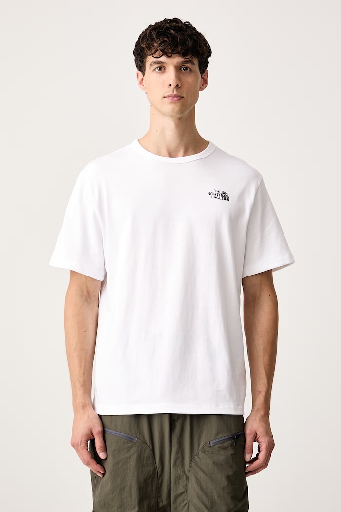 Ρούχα The North Face T-shirt ανδρικό βαμβακερό Relaxed NF0A8JA8FN41 λευκό
