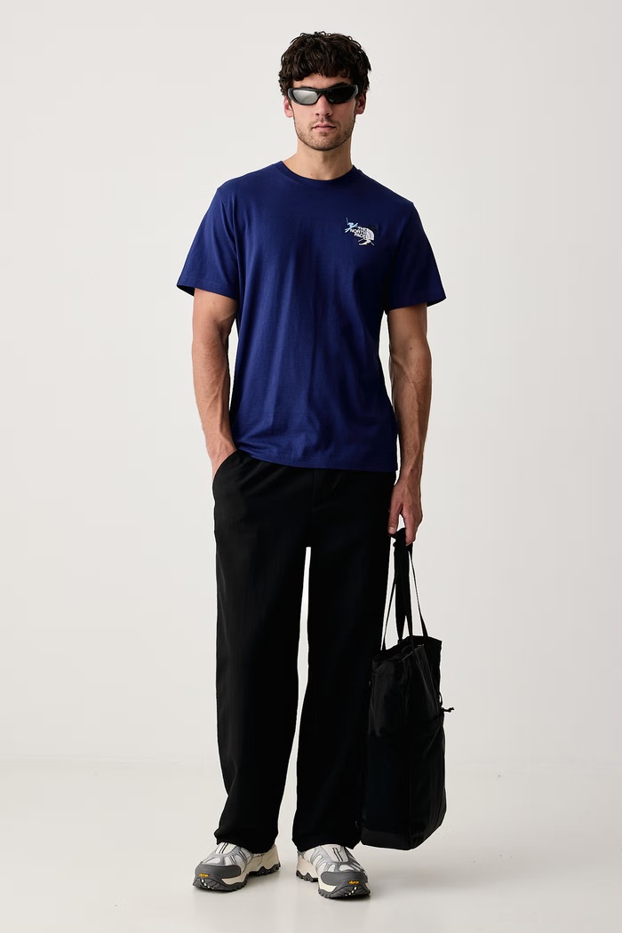 The North Face Majica za muškarce od pamuka Relaxed NF0A8JA5NLV1 mornarsko plava AW26