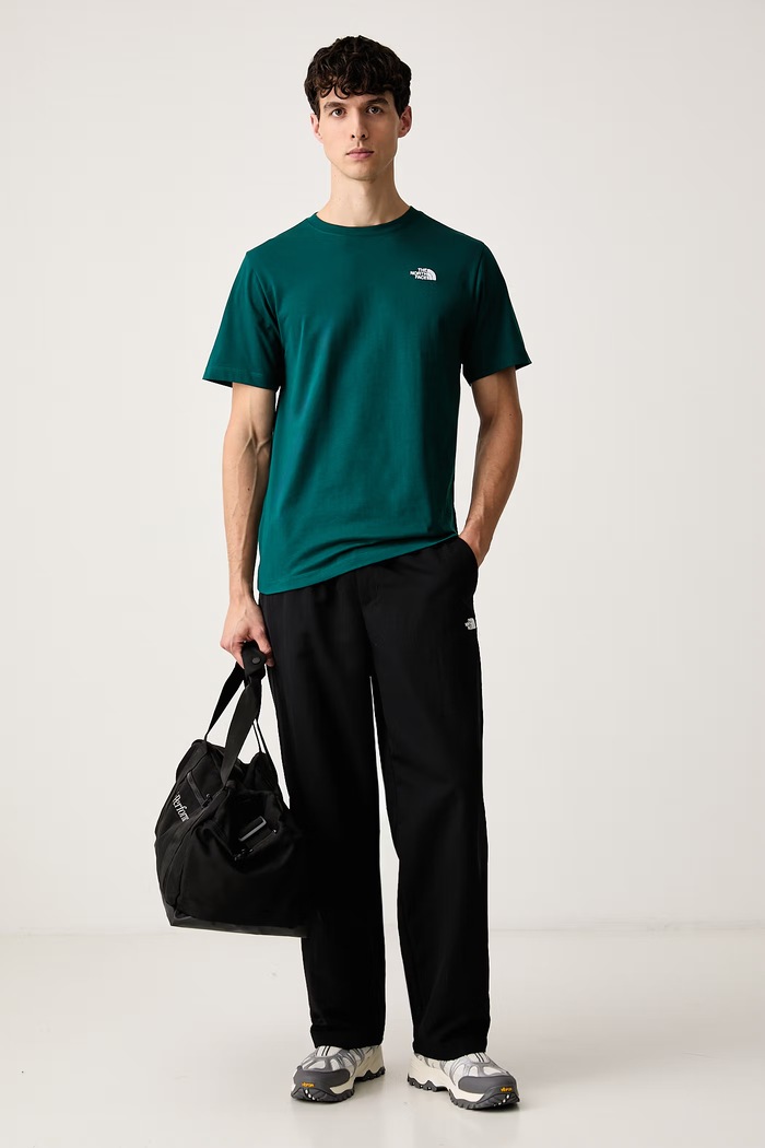 The North Face T-shirt męski z bawełną Simple Dome NF0A8CZ2N4J1 zielony AW26
