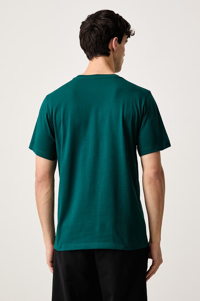 Odzież The North Face T-shirt męski z bawełną Simple Dome NF0A8CZ2N4J1 zielony