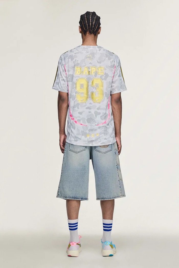 Clothing adidas Originals Teamgeist x Bape t-shirt Men's KU5996 gray